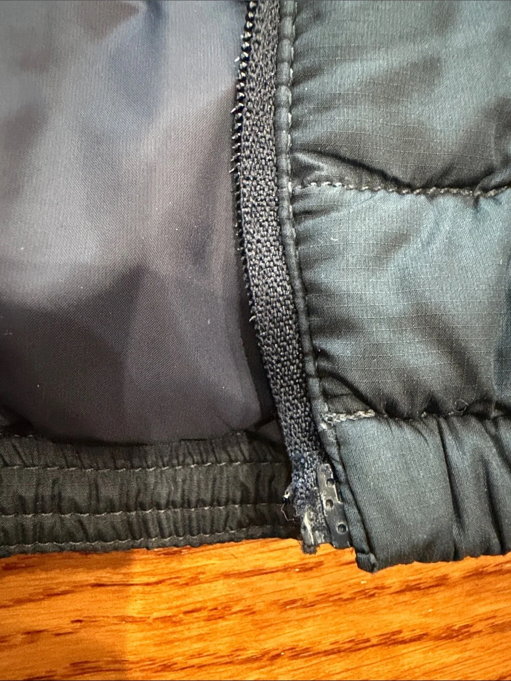 Ralph Lauren Navy Quilted Puffer Jacket with Red Polo Logo